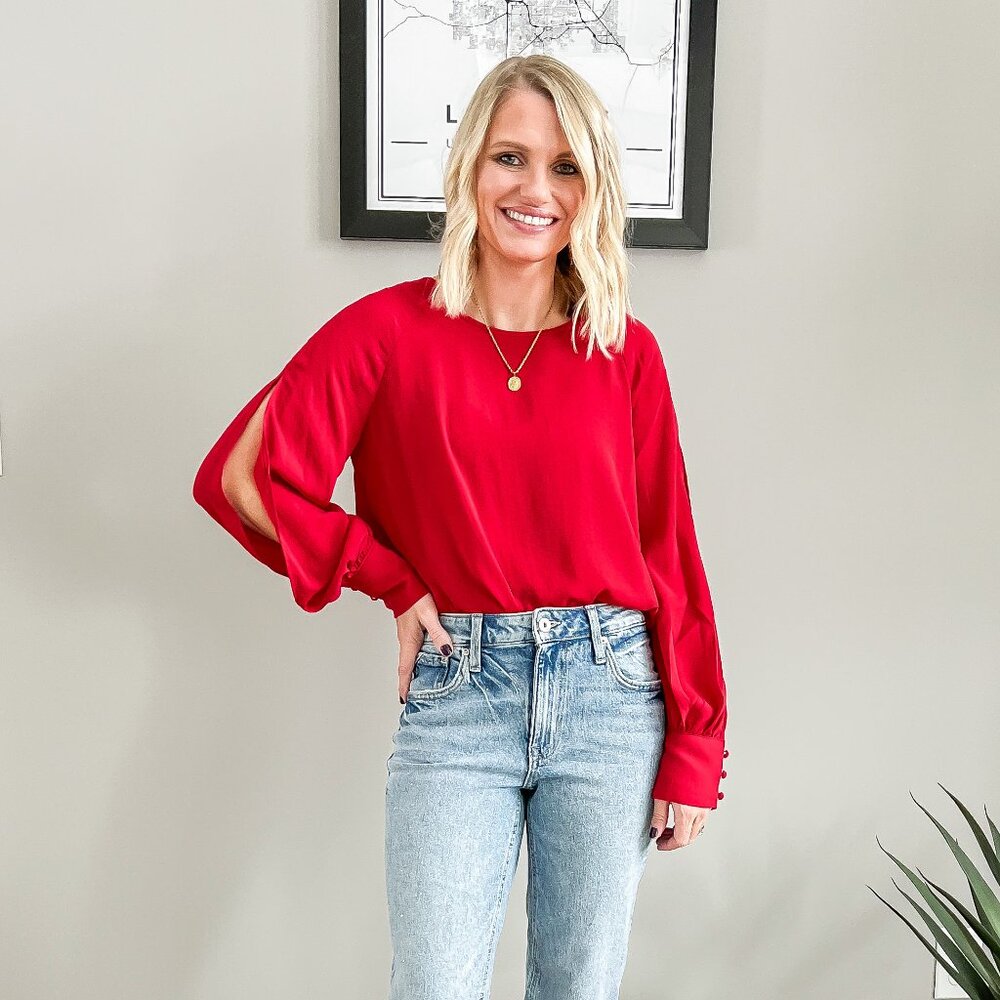 Maurice's Red Blouse Size XS